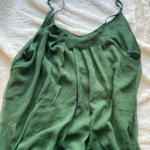 Green sheer tank top